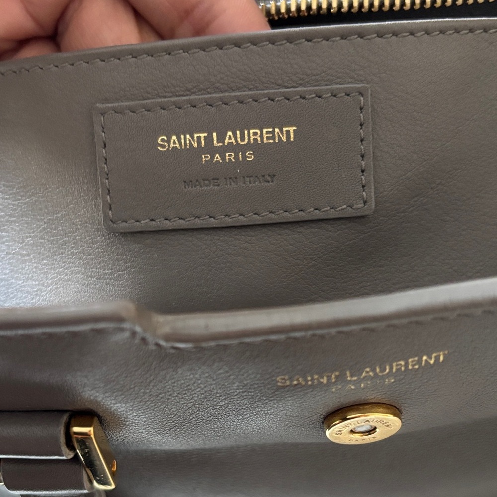 Saint Laurent Cabas Baby in Gray - Picture 9 of 16